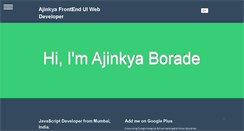 Desktop Screenshot of ajinkyaxjs.com